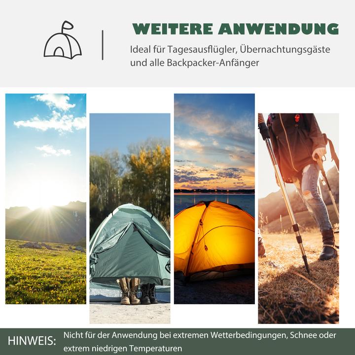 Produktbild Outsunny Campingzelt für 3-4 Personen (Kuppelzelt, 3 kg, 2 Personen)