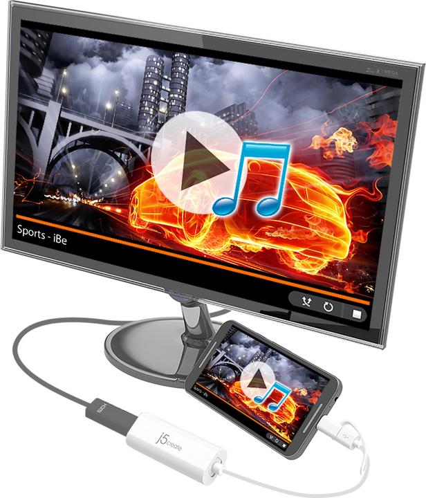 Immagine prodotto j5Create JUA165C-N Android™ USB™ zu HDMI™ Display Adapter (USB-C, 1.50 cm)