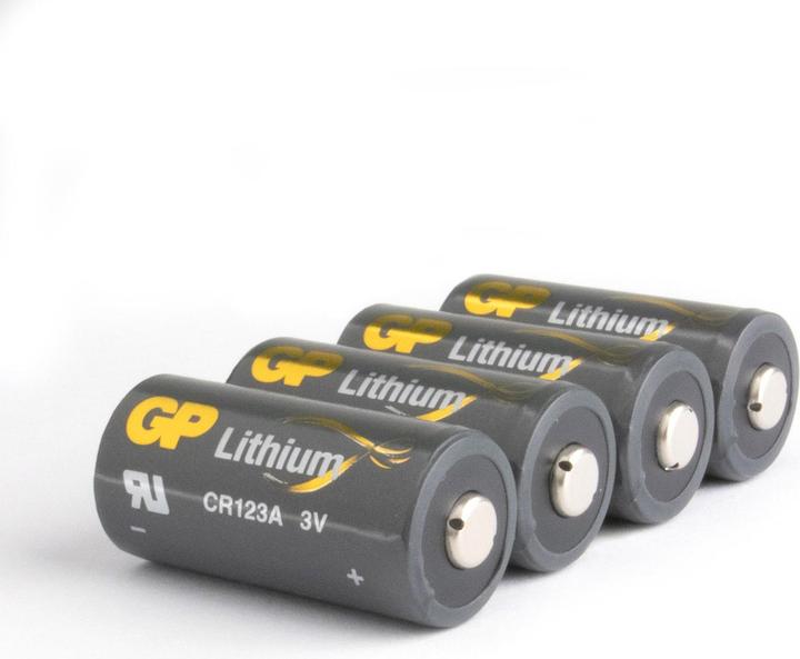 GP Batteries Pile CR123A Lithium 4 pièces (4 pcs, CR123A, 1400 mAh)