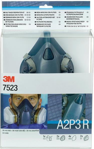 Actual product image 3M Gas and Vapour Respirator Set Type 7523L (A2P3 R, 1 x)