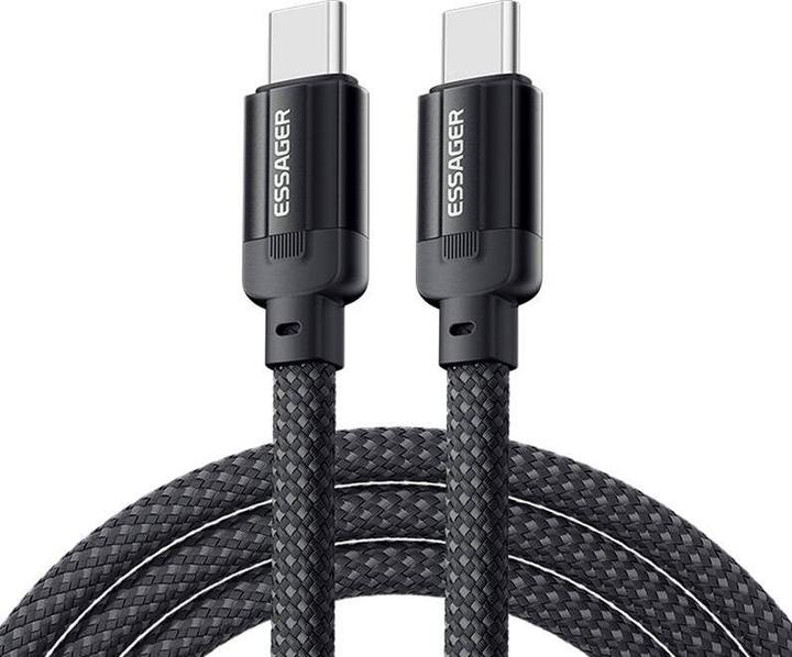Produktbild Essager USB-C to USB-C cable,, EXCTT1-YS01-P, 100W, 1m (black) (1 m, USB 2.0)