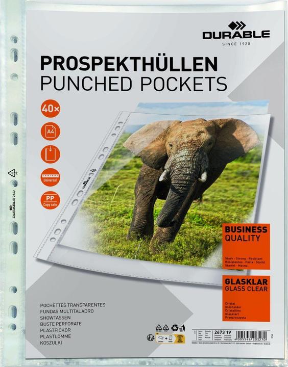 Produktbild Durable Klarsichthülle (A4, 40 x)