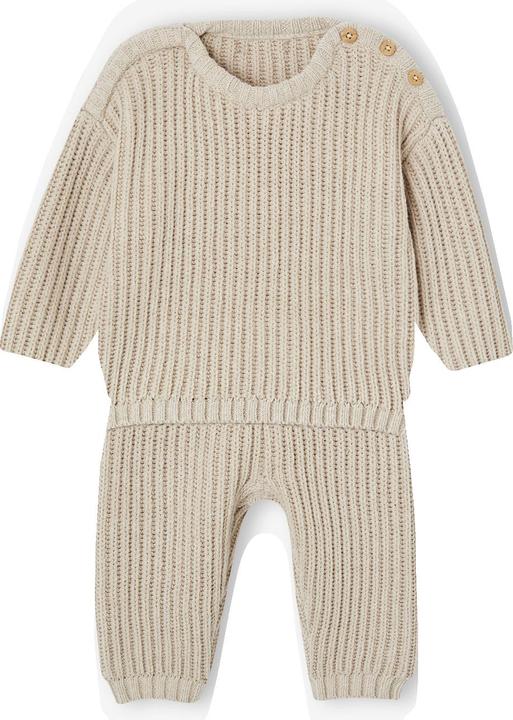 Actual product image Vertbaudet Unisex Baby-Set: Pullover, Strickhose & Wickelbody (56)