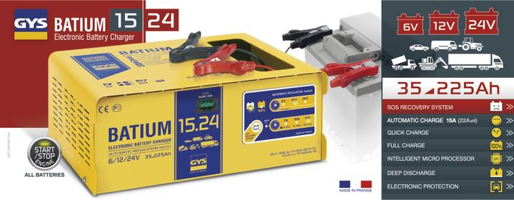 Productafbeelding GYS Batium 15-24 (24V, 15 A)