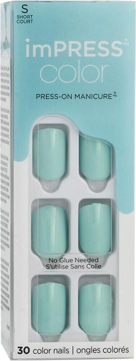 Produktbild KISS Self-adhesive nails imPRESS Color Mint To Be 30 pcs (L) (Mint)