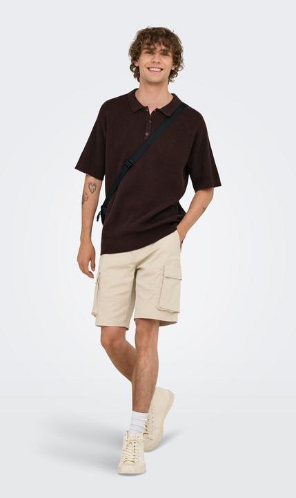 Actual product image Only & Sons ONSJAMES Gestricktes Poloshirt Polo (M)