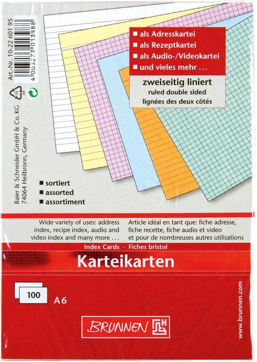Image du produit Fiches d'information (A6, 180 g/m², 100 x)