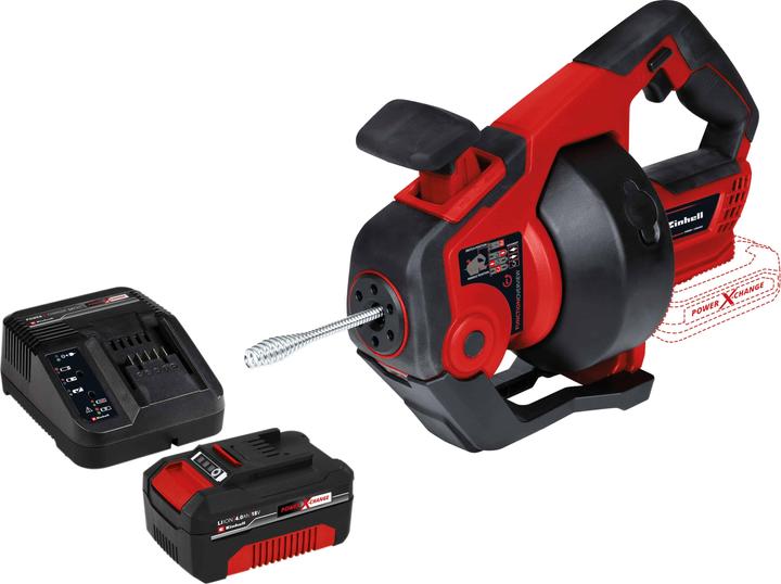 Actual product image Einhell Cordless pipe cleaner TE-DA 18/760 Li Kit (1x 4.0 Ah) (Rechargeable battery operated)