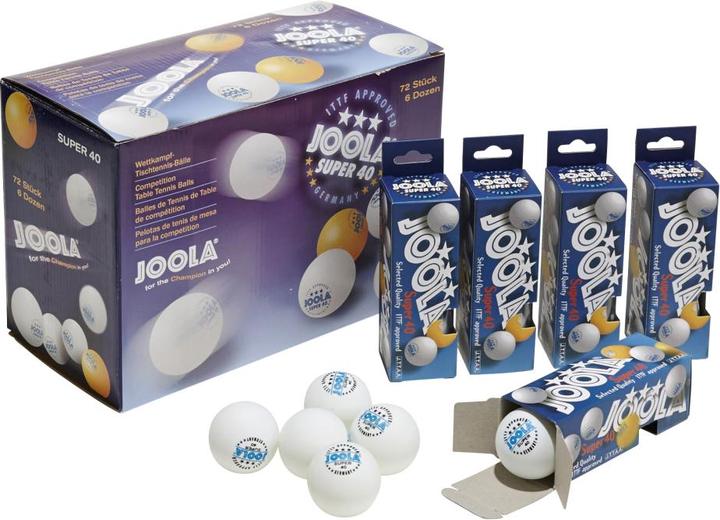 Joola ® Tischtennisbälle SUPER 72er Karton weiss (72 pz.)
