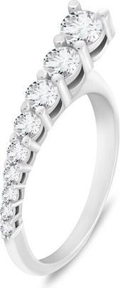 Brilio Silver - Elegant silver ring with zircons RI119W - Circuit: 54 mm (54)