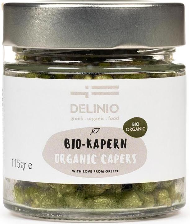 Delinio Capperi biologici, solo in sale marino, senza salamoia (313 g)