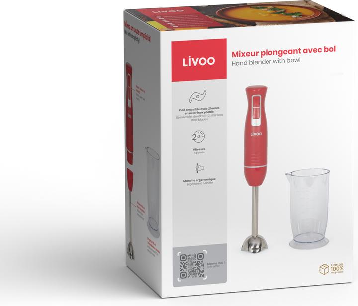 Productafbeelding Livoo Frullatore a mano con ciotola