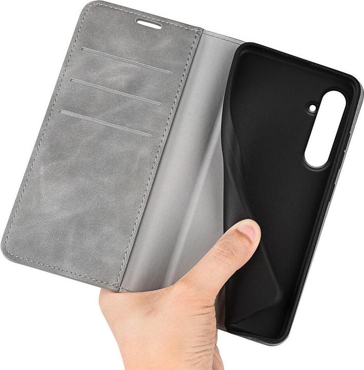Image du produit Cover-Discount Galaxy A55 - Stand Flip Case Housse grise (Samsung Galaxy A55)
