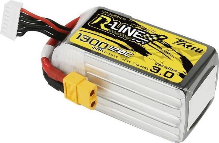 Produktbild Gens Ace Lipo Pack Tattu FPV 1300mAh 22,2V 120C 6S1P(XT60) (22.20 V, 1300 mAh)