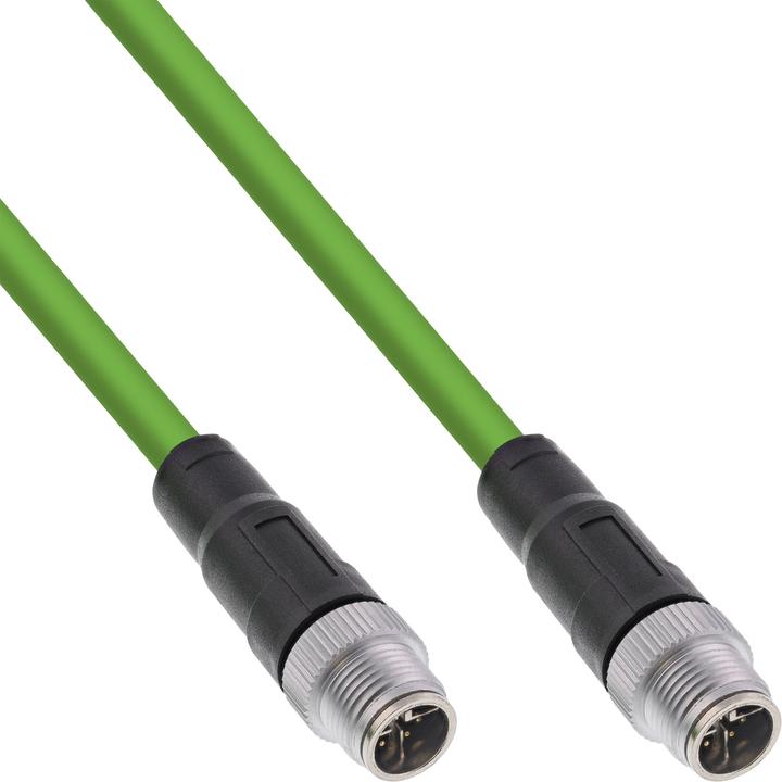 Immagine prodotto InLine Cavo di rete industriale, M12 8-pin X-coded plug/plug, Cat.6A PUR, 1m (S/FTP, CAT6a, 1 m)