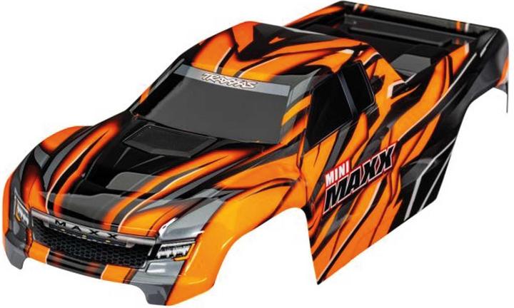 Produktbild Traxxas Karosserie orange mit Aufkleber & Clipless: Mini-Maxx