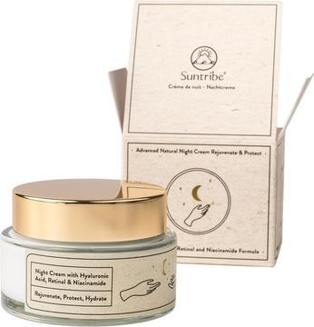 Image du produit Suntribe Bio-Nachtcreme Anti-Aging mit Hyaluronsäure, Retinol & Niacinamid (50 ml)