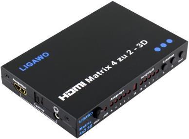 Produktbild Ligawo HDMI Matrix 4 Eingänge -> 2 Ausgänge 3D Toslink/3,5mm
