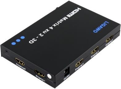 Produktbild Ligawo HDMI Matrix 4 Eingänge -> 2 Ausgänge 3D Toslink/3,5mm