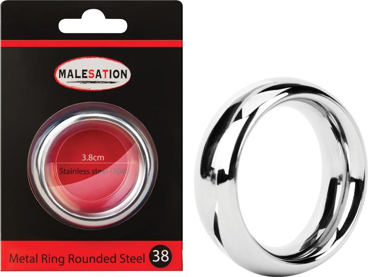 Actual product image Malesation Metal Ring Rounded Steel (3.80 cm)