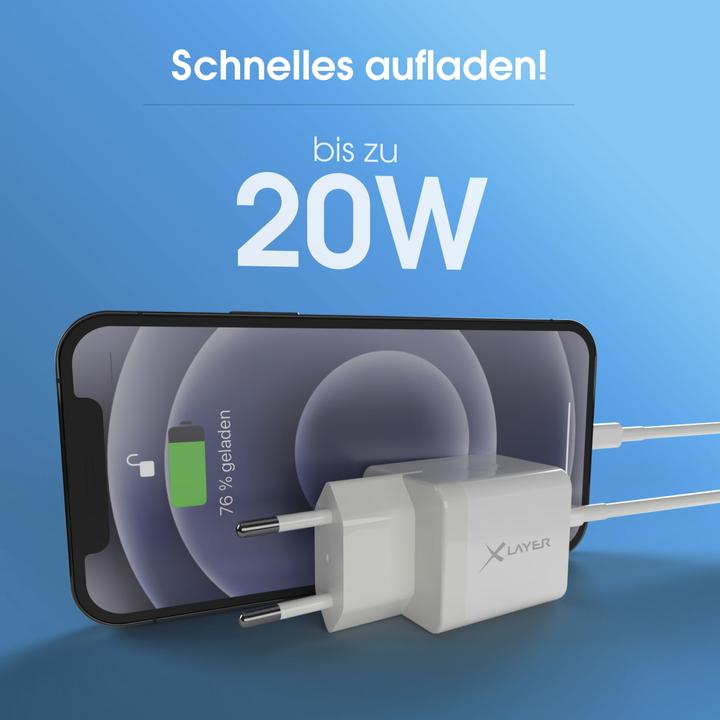 Actual product image Xlayer Type-C (USB-C) Single Charger PD 20W White (20 W)