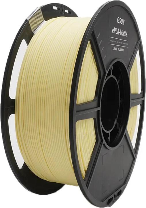 Actual product image eSUN ePLA Mat Almond Yellow Filament 1.75mm 1Kg (PLA, 1.75 mm, 1000 g, White, Yellow)