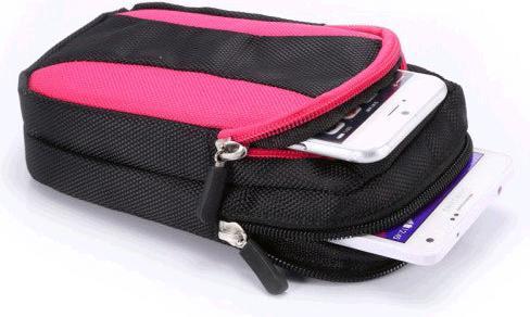 Image du produit Hermex Sacoche ceinture de voyage pour argent liquide et smartphones - Rose