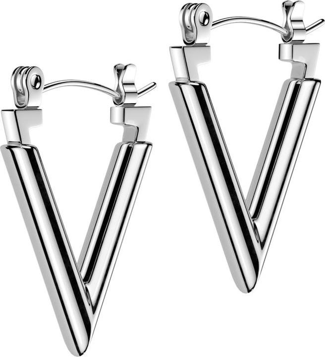 Immagine prodotto Star Piercing Ohrring silber V (senza ottone, Acciaio chirurgico 316L)
