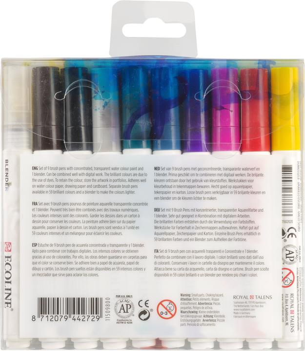 Produktbild Talens Ecoline Brush Pen Set (Mehrfarbig, Rot, 10 x)