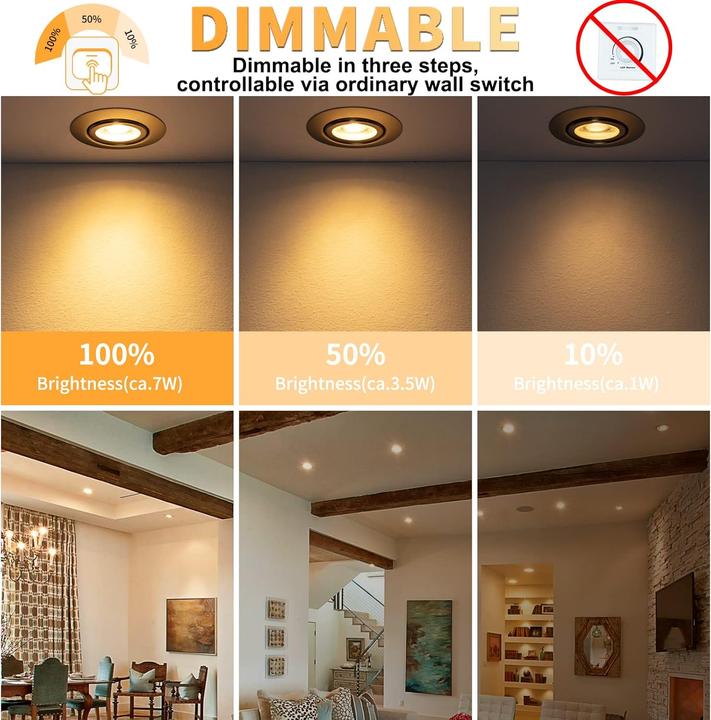 Image du produit Wowatt 10er-Set LED-Einbaustrahler