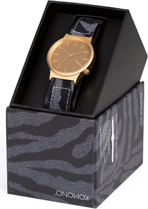 Productafbeelding Komono De Wizard Print Serie Denim Zebra (Analoog horloge, 36 mm)