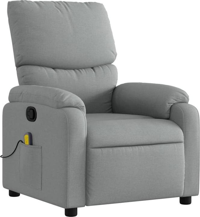 VidaXL Massagesessel Hellgrau Stoff,Farbe: Hellgrau,Material: Stoff