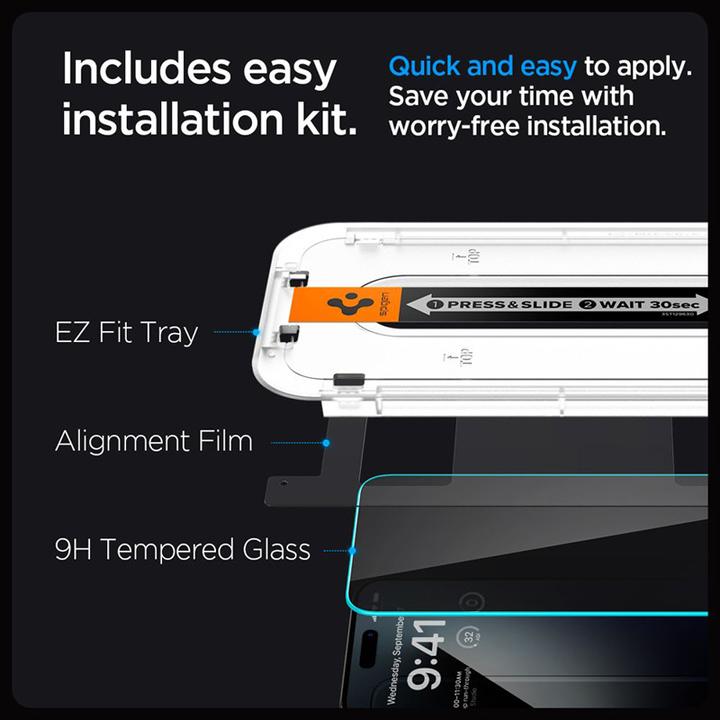 Image du produit Spigen EZ Fit GLAS.tR Privacy (1 pièce(s), Apple iPhone 15 Pro Max)