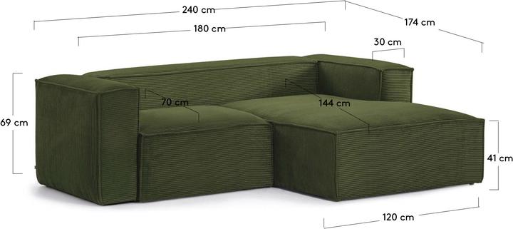 Produktbild Kave Home Blok (3-Sitzer, Ecksofa)
