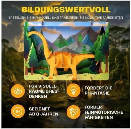 Produktbild Escape Welt Brontosaurus - 3D Holzmodell (19 Teile)