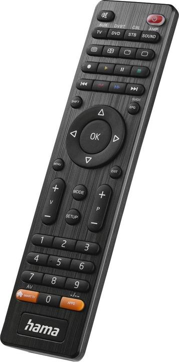 Image du produit Hama Télécommande universelle TV, infrarouge, pour 8 appareils, avec touche App (Télécommande universelle, Infrarouge)