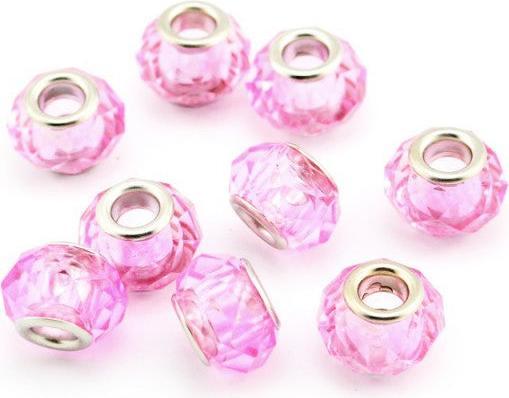 Hermex Bead versilbert 925 - Silbrig Rosa (Silber 925, Acrylglas)