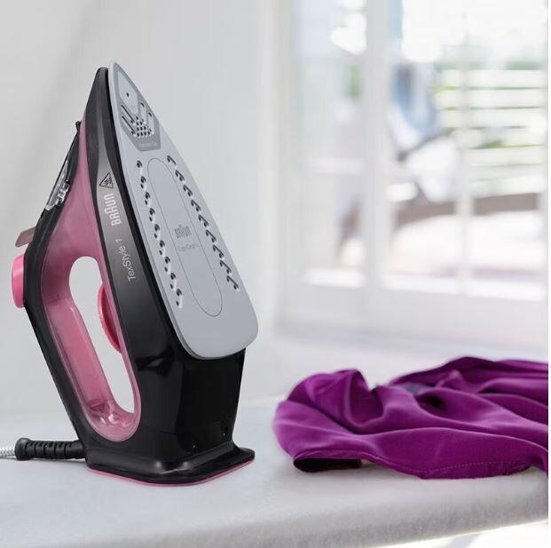 Produktbild Braun TexStyle 1 Trocken- & Dampfbügeleisen Keramik-Bügelsohle, Violett (2000 W, 130 g/min)