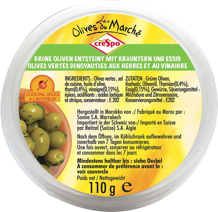 Image du produit Crespo Olives vertes aux herbes 110 g (110 g)