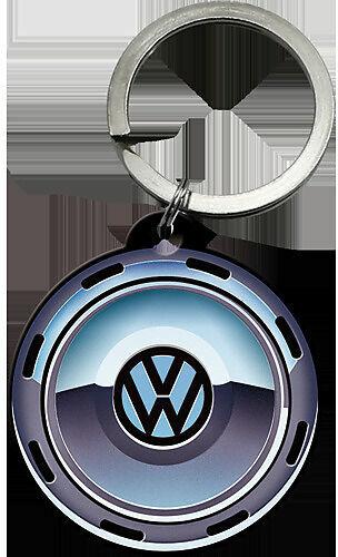 Actual product image Nostalgic-Art Merchandising Keychain VW wheel Ø 4 cm, 1 piece, Multicolor