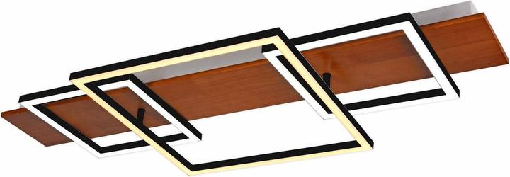 Actual product image Lucande Chariska LED Ceiling Lamp Wood Black 95cm (740 lm)