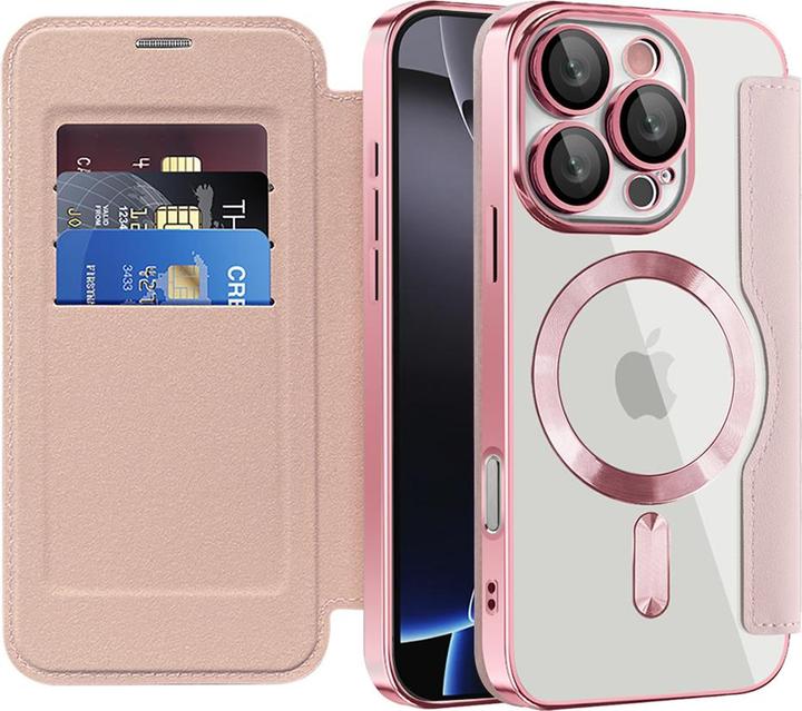 Produktbild Techsuit - SmartMag Book Case - iPhone 16 Pro - Pink (Apple iPhone 16 Pro)