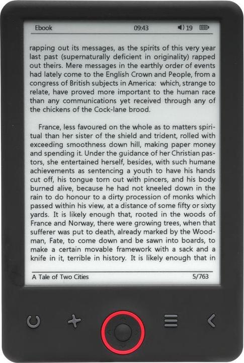 Denver E-READER EBO-626 (6", 4 GB, Juoda)
