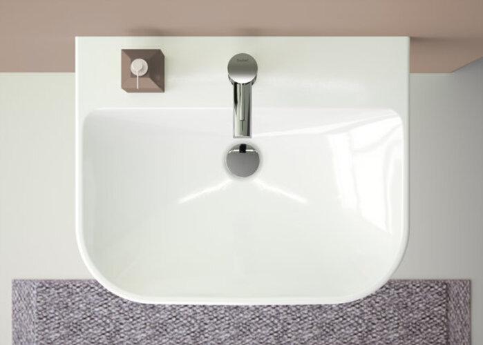 Produktbild Geberit Waschtisch Smyle 70 cm wei mit Beschichtung 500248018 (480 mm, 700 mm)