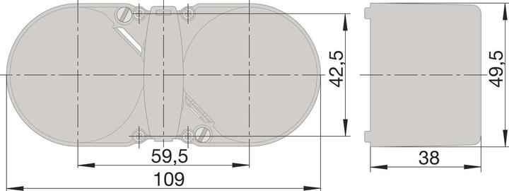 Produktbild Berker Integro Flow Doppelsteckdose, Deckel polarweiss glänzend, Steckdose weiss