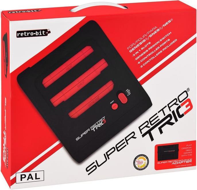 Actual product image Super Retro TRIO - PAL Console incl. 2 Controllers (NES/SNES/MD)