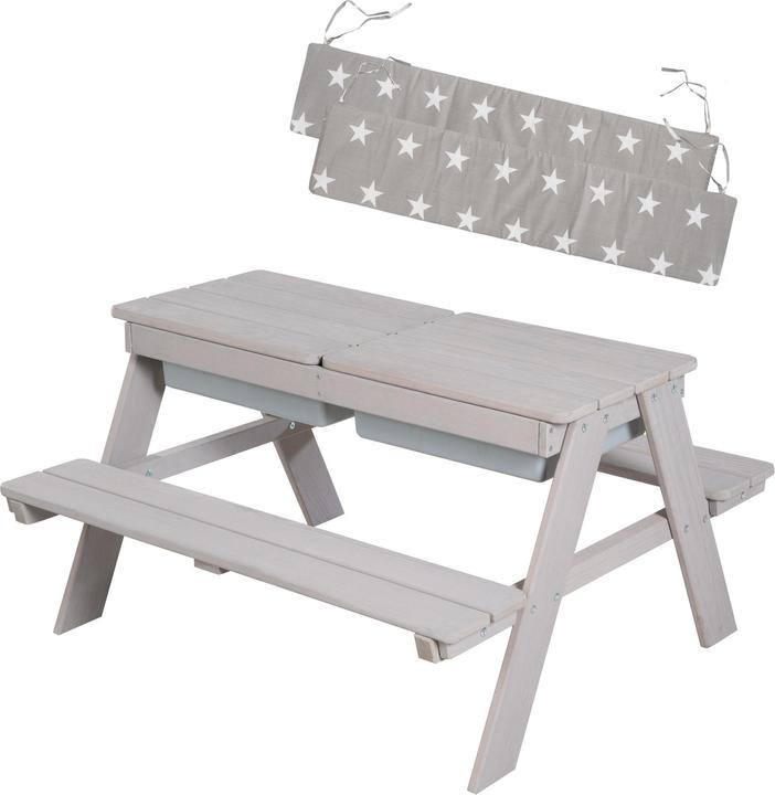 Roba Ensemble de sièges pour enfants Outdoor + avec bacs de jeu et coussins de banc Little Stars