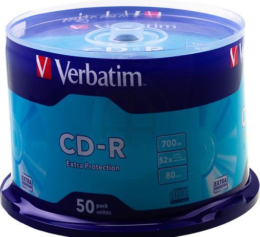 Produktbild Verbatim CD-R, 700MB/80min, 52x, Spindel (50 x)
