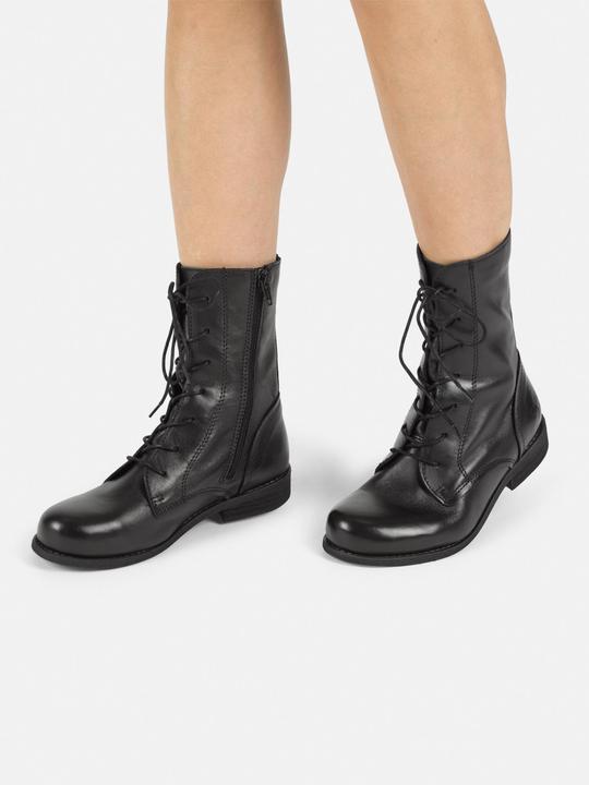 Actual product image Felmini Wide Fit W103 lace-up boot made of genuine leather, with inner zip and low heel. (41)