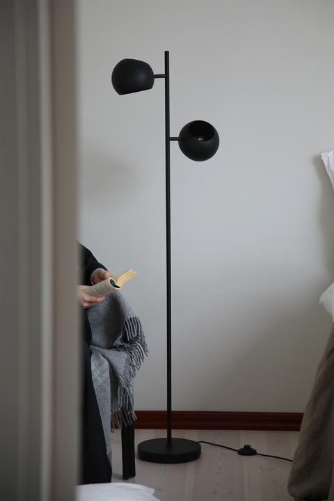Image du produit Markslöjd Lampadaire Edgar, 2 x E14, max. 40W, noir (0 lm, E14)